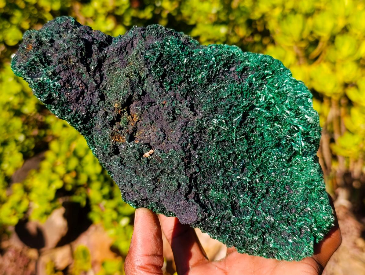 Natural Silky Malachite Specimens x 2 From Kasompe, Congo - Toprock Gemstones and Minerals 