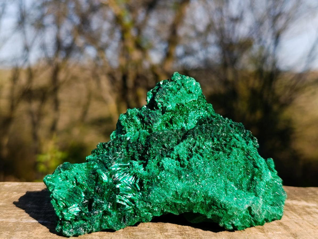 Natural Silky Malachite Specimens x 2 From Kasompe, Congo - Toprock Gemstones and Minerals 