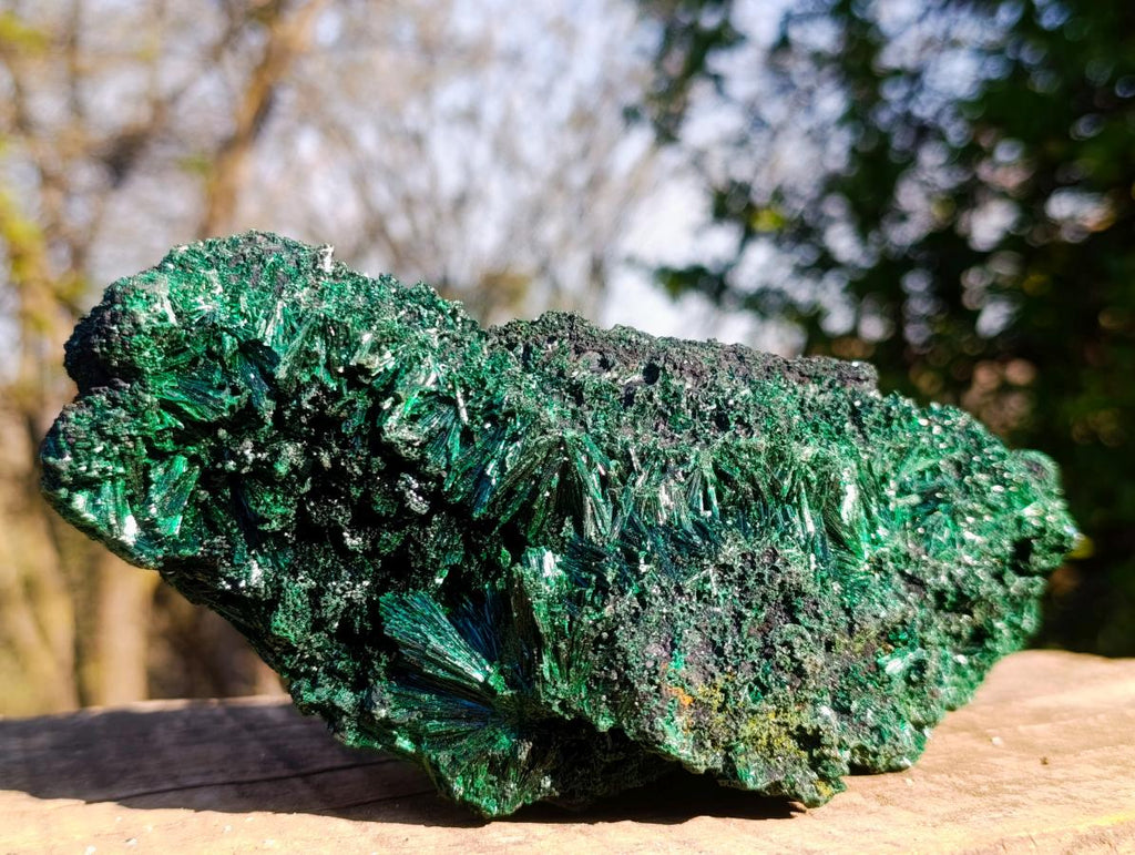 Natural Silky Malachite Specimens x 2 From Kasompe, Congo - Toprock Gemstones and Minerals 