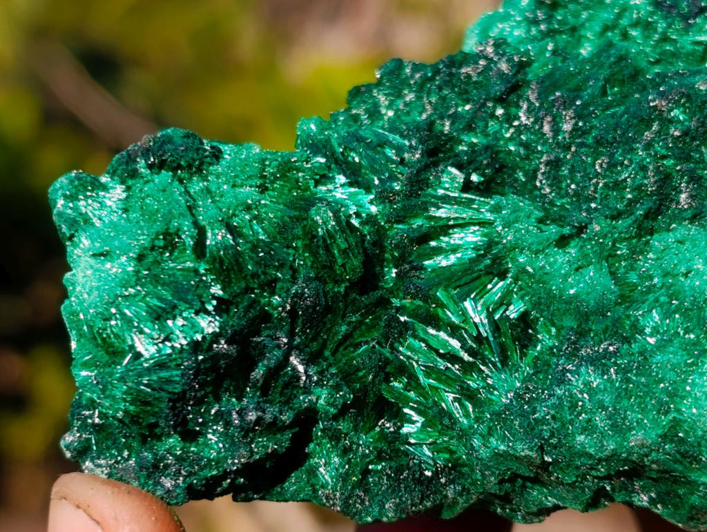 Natural Silky Malachite Specimens x 2 From Kasompe, Congo - Toprock Gemstones and Minerals 