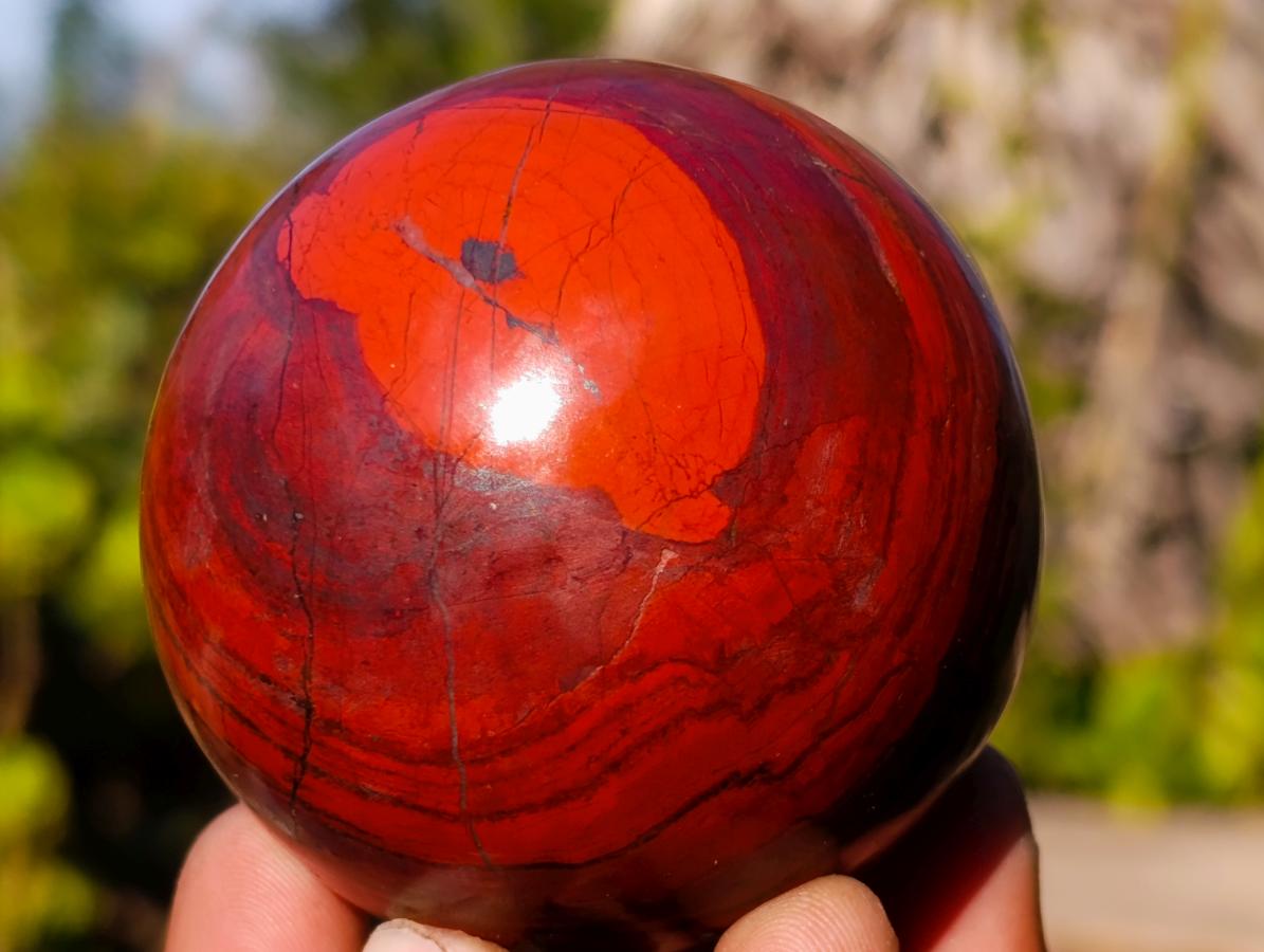 Polished Banded Red Jasper Spheres with Siliver Hematite x 2 From Zimbabwe - Toprock Gemstones and Minerals 