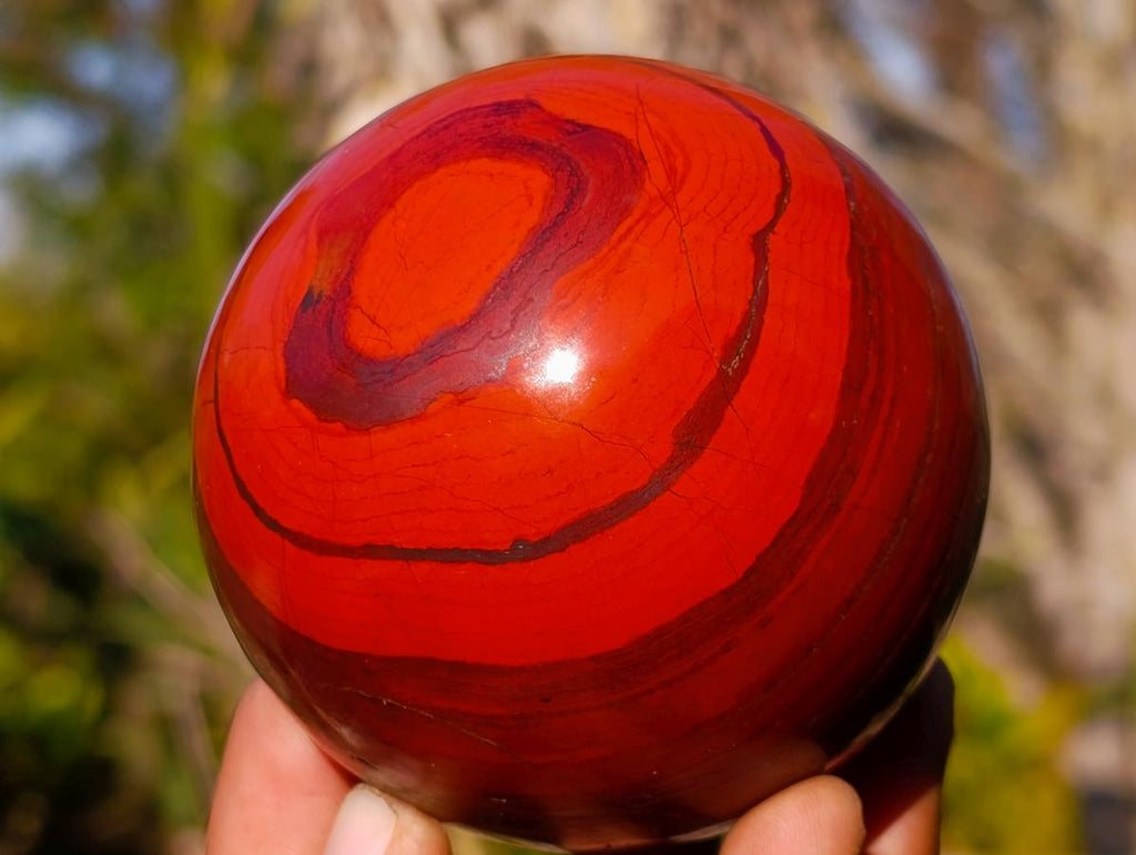 Polished Banded Red Jasper Spheres with Siliver Hematite x 2 From Zimbabwe - Toprock Gemstones and Minerals 