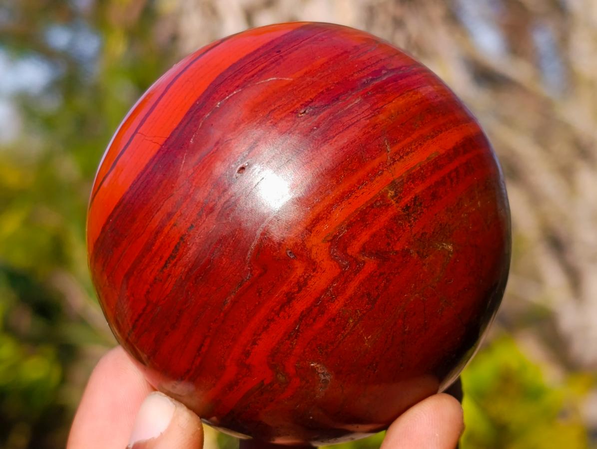 Polished Banded Red Jasper Spheres with Siliver Hematite x 2 From Zimbabwe - Toprock Gemstones and Minerals 