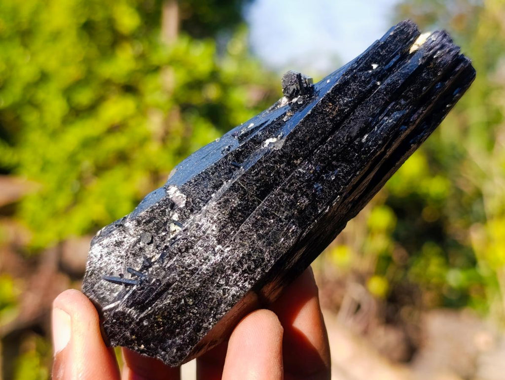 Natural Schorl Black Tourmaline Specimens with Associated Minerals x 6 From Erongo, Namibia - Toprock Gemstones and Minerals 