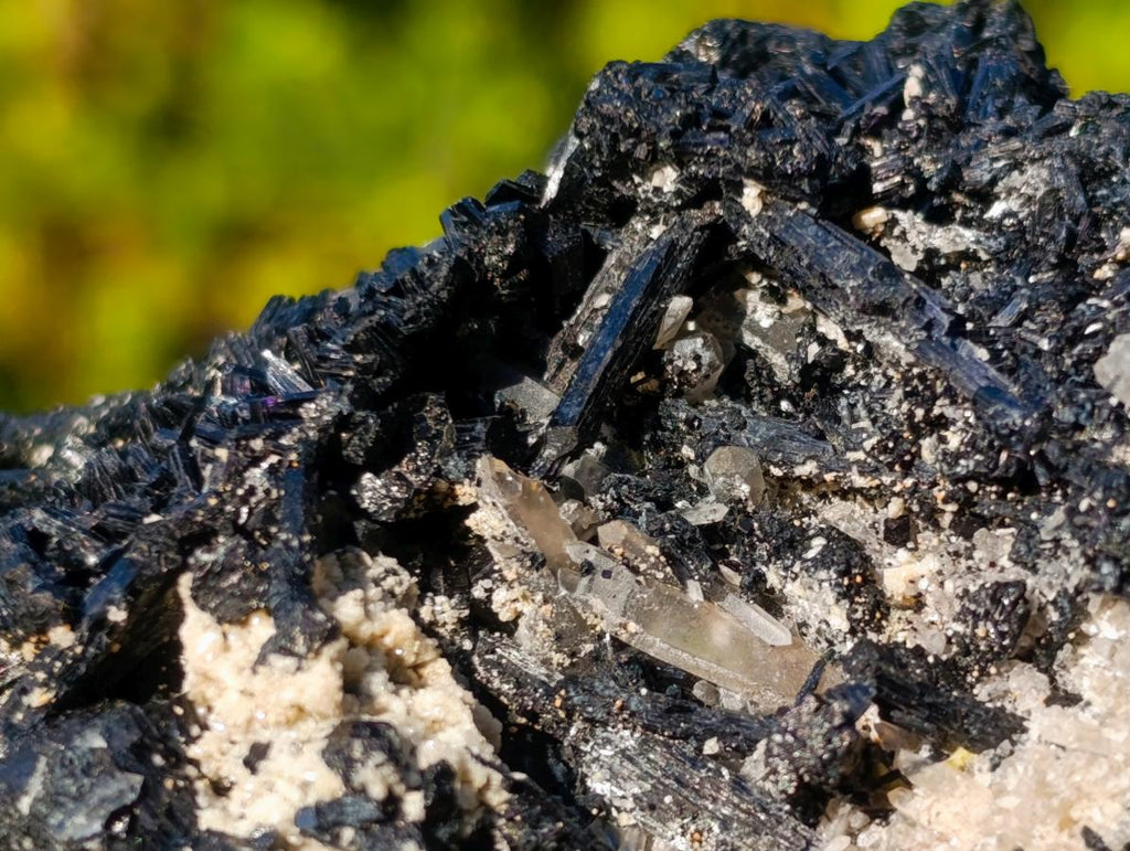 Natural Schorl Black Tourmaline Specimens with Associated Minerals x 6 From Erongo, Namibia - Toprock Gemstones and Minerals 