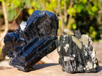 Natural Schorl Black Tourmaline Specimens with Associated Minerals x 6 From Erongo, Namibia - Toprock Gemstones and Minerals 