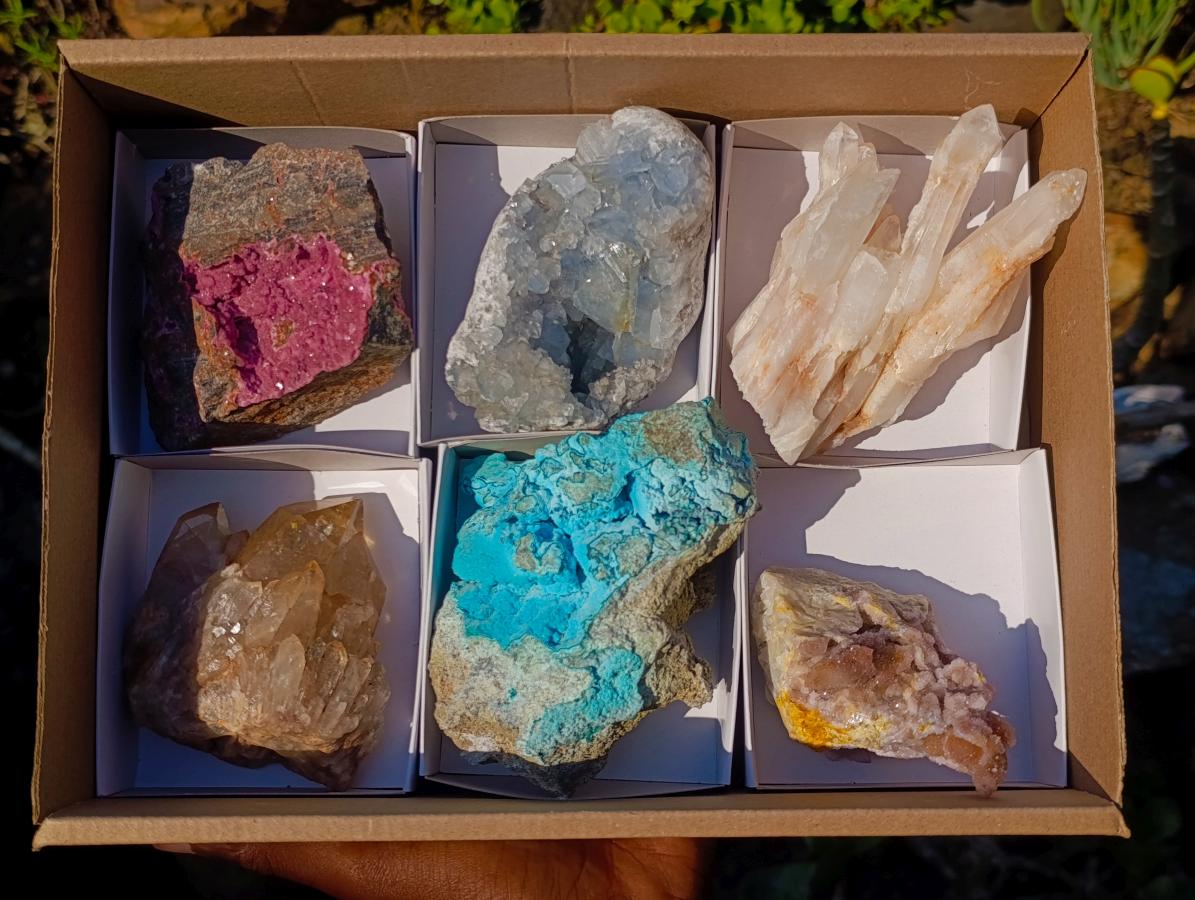 Natural Mix of Multi Mineral Specimens x 6 From Southern Africa - Toprock Gemstones and Minerals 