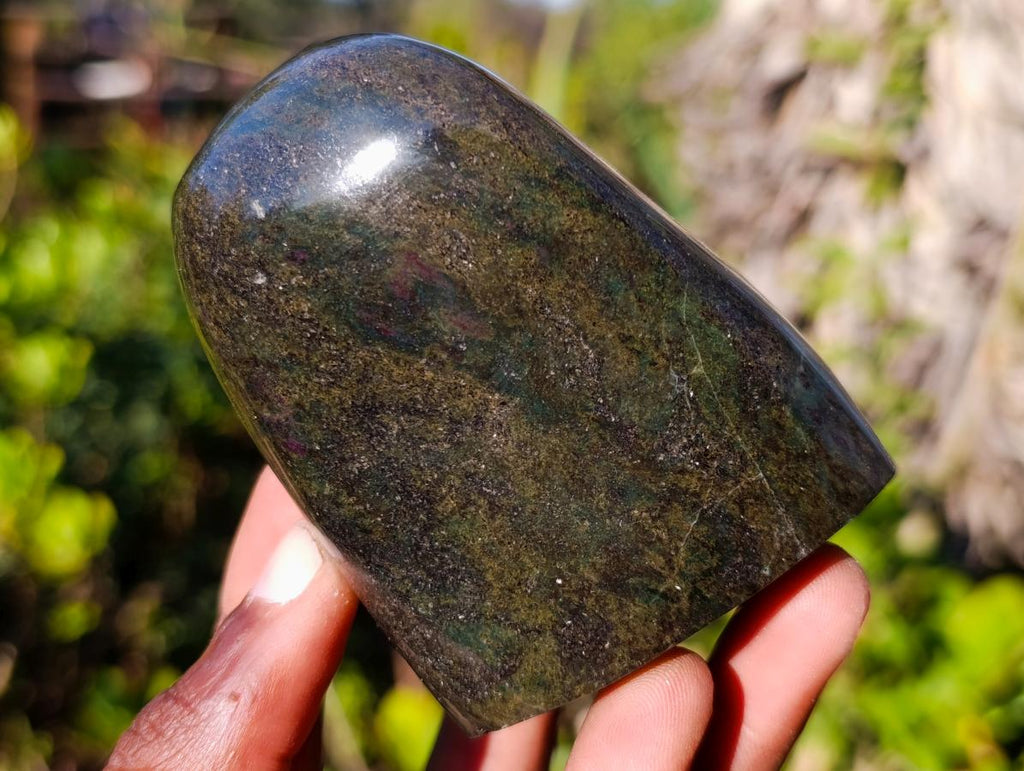 Polished Chrome Verdite Gemstone Standing Display Pieces x 4 From Zimbabwe - Toprock Gemstones and Minerals 