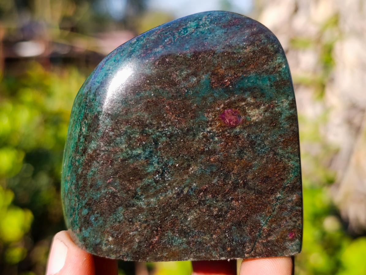 Polished Chrome Verdite Gemstone Standing Display Pieces x 4 From Zimbabwe - Toprock Gemstones and Minerals 