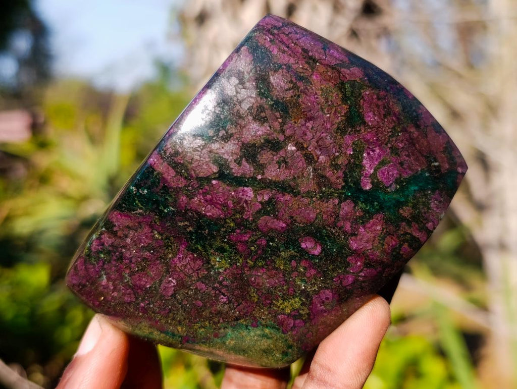 Polished Chrome Verdite Gemstone Standing Display Pieces x 4 From Zimbabwe - Toprock Gemstones and Minerals 