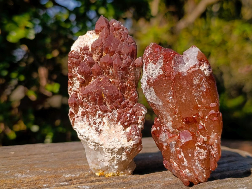 Natural Red Hematoid Quartz Crystals x 12 From Karoi, Zimbabwe - Toprock Gemstones and Minerals 