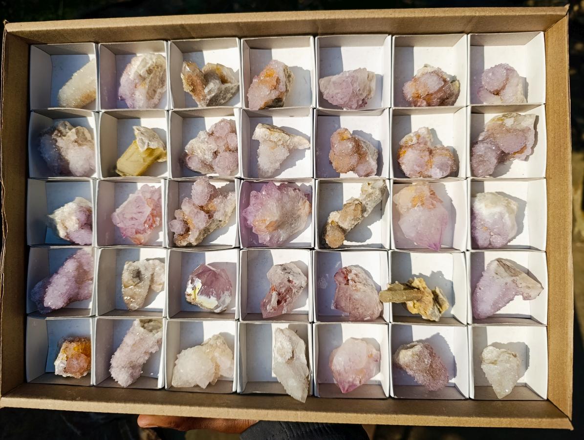Natural Mixed Spirit Quartz Crystals and Clusters x 35 From Boekenhouthoek, South Africa - Toprock Gemstones and Minerals 