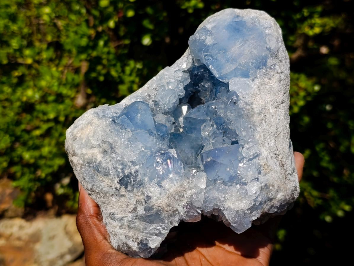 Natural Large Blue Celestite Geode Specimen x 1 From Sakoany, Madagascar