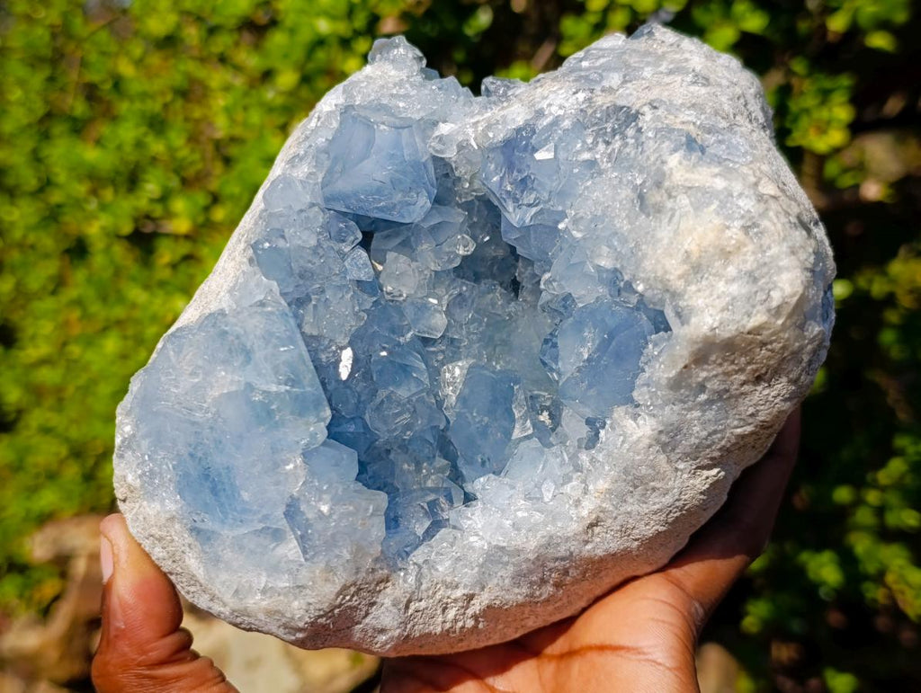 Natural Large Blue Celestite Geode Specimen x 1 From Sakoany, Madagascar