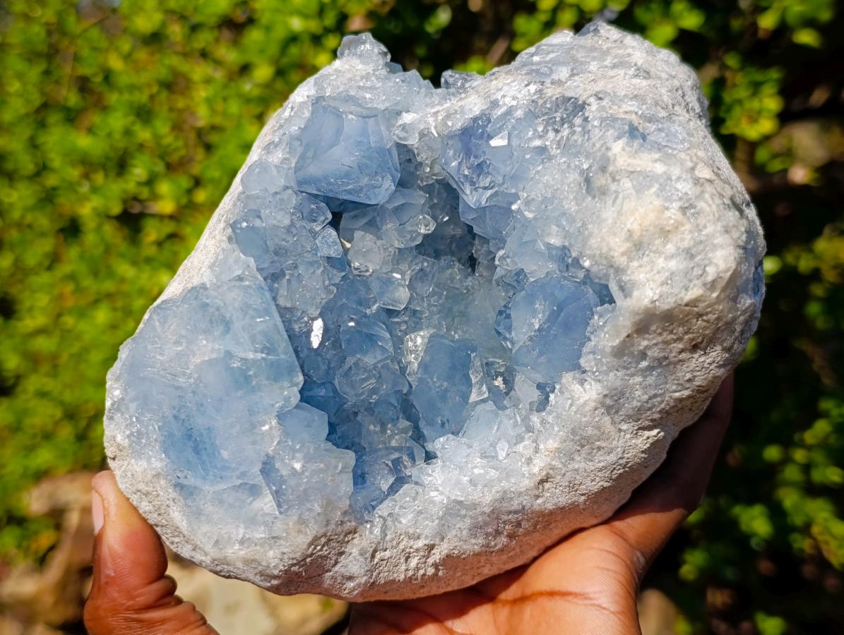 Natural Large Blue Celestite Geode Specimen x 1 From Sakoany, Madagascar