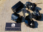 Natural Schorl Black Tourmaline Crystal Specimens x 6 From Erongo, Namibia