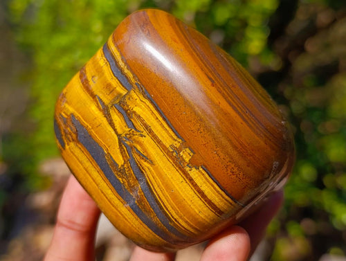 Polished Golden Tigers Eye Free Forms x 4 From Prieska, South Africa