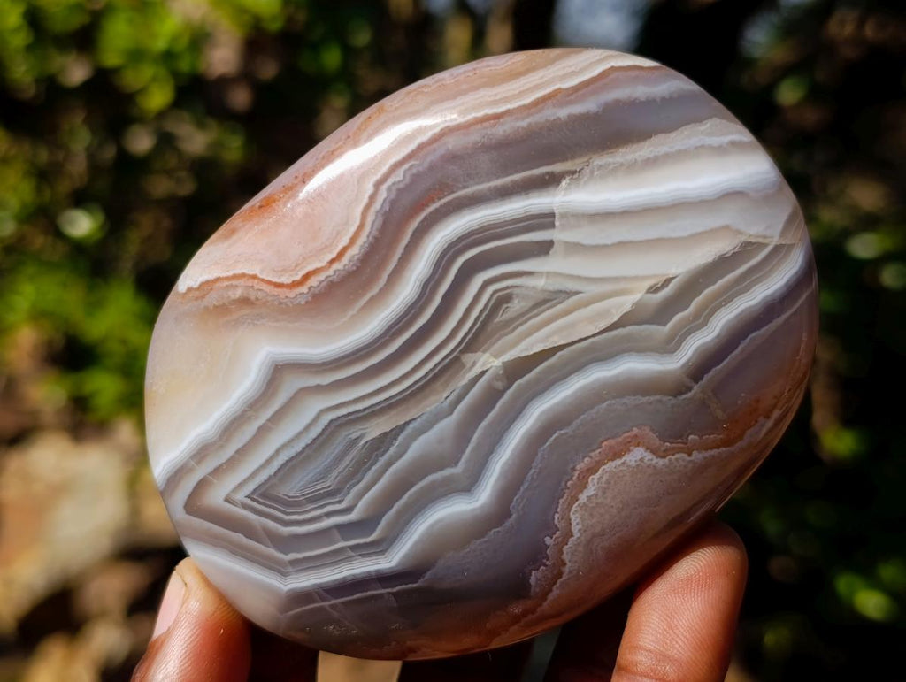 Polished and Natural Large Red Shashe River Agate Galets x 6 From Shashe River, Zimbabwe