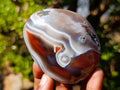 Polished and Natural Large Red Shashe River Agate Galets x 6 From Shashe River, Zimbabwe