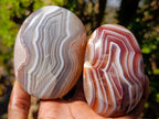 Polished and Natural Large Red Shashe River Agate Galets x 6 From Shashe River, Zimbabwe