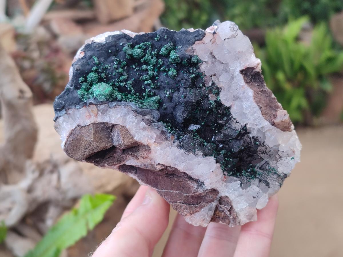 Natural Ball Malachite Specimens on Quartz and Dolomite Matrix x 2 From Mindingi Mine, Kambove, Congo - Toprock Gemstones and Minerals 