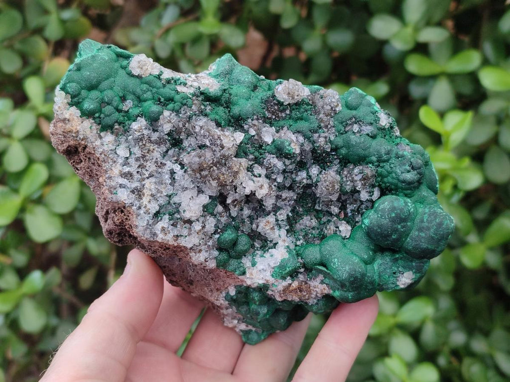 Natural Ball Malachite Specimens on Quartz and Dolomite Matrix x 2 From Mindingi Mine, Kambove, Congo - Toprock Gemstones and Minerals 