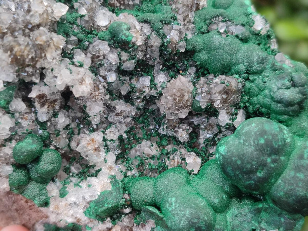 Natural Ball Malachite Specimens on Quartz and Dolomite Matrix x 2 From Mindingi Mine, Kambove, Congo - Toprock Gemstones and Minerals 