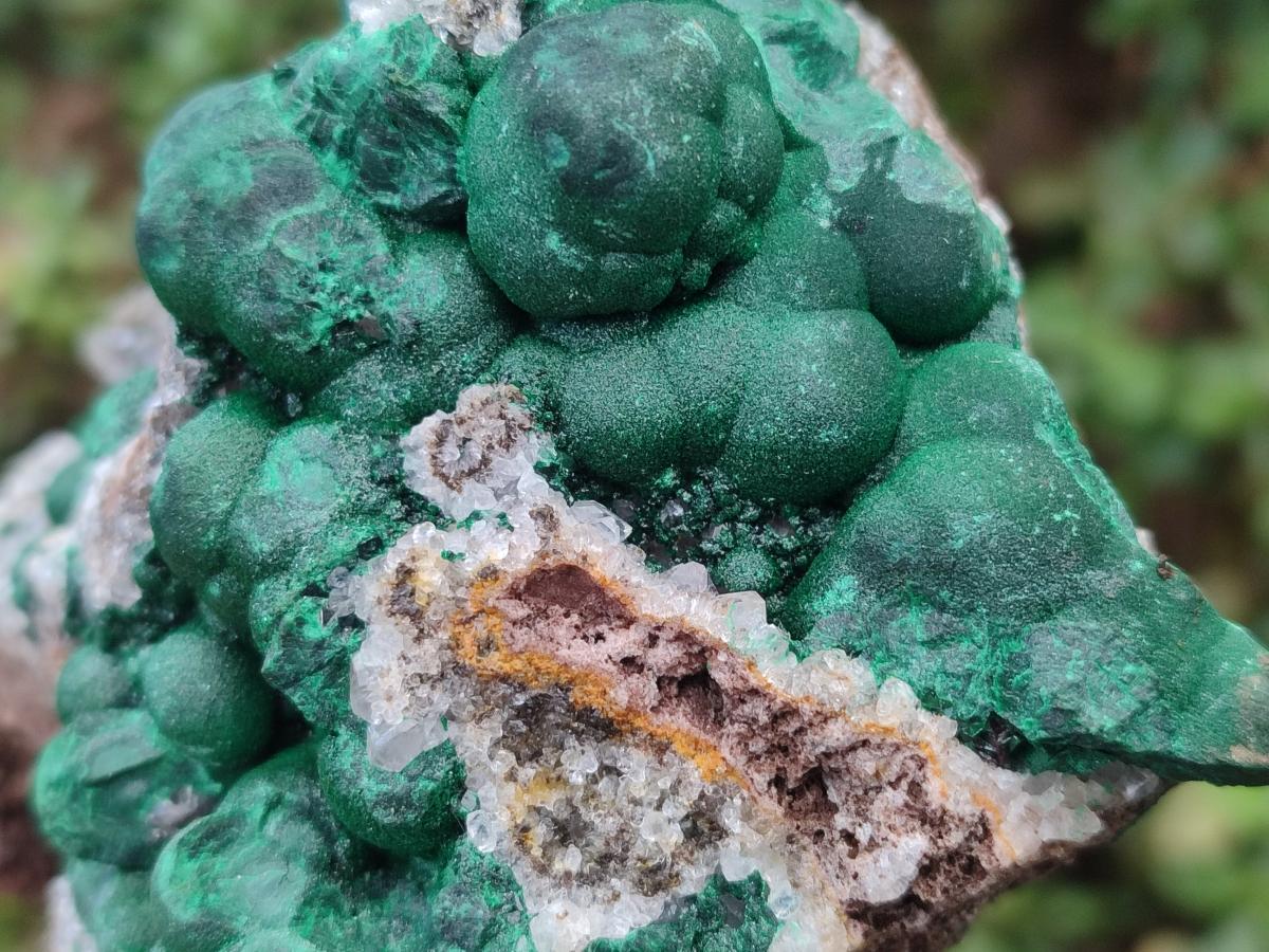 Natural Ball Malachite Specimens on Quartz and Dolomite Matrix x 2 From Mindingi Mine, Kambove, Congo - Toprock Gemstones and Minerals 