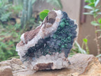 Natural Ball Malachite Specimens on Quartz and Dolomite Matrix x 2 From Mindingi Mine, Kambove, Congo - Toprock Gemstones and Minerals 