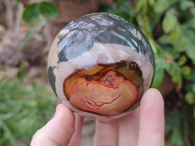 Polished Polychrome Jasper Spheres x 2 From Androka, Madagascar - Toprock Gemstones and Minerals 