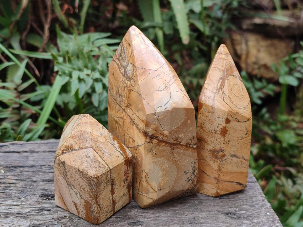 Polished Picture Stone Jasper Display Crystals x 3 From Ais-Ais, Namibia - Toprock Gemstones and Minerals 