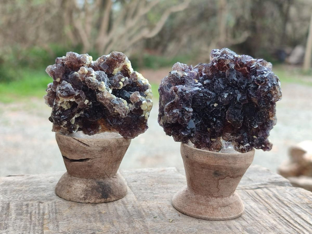 Natural Smokey Fluorite with yellow Muscovite Mica Specimens x From Erongo, Namibia - Toprock Gemstones and Minerals 