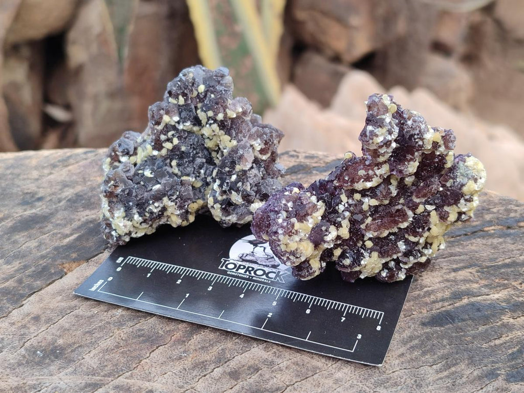 Natural Smokey Fluorite with yellow Muscovite Mica Specimens x From Erongo, Namibia - Toprock Gemstones and Minerals 
