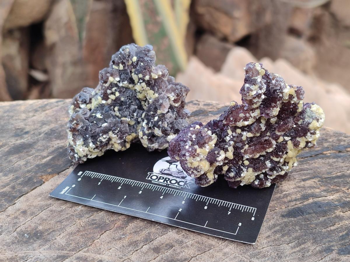 Natural Smokey Fluorite with yellow Muscovite Mica Specimens x From Erongo, Namibia - Toprock Gemstones and Minerals 