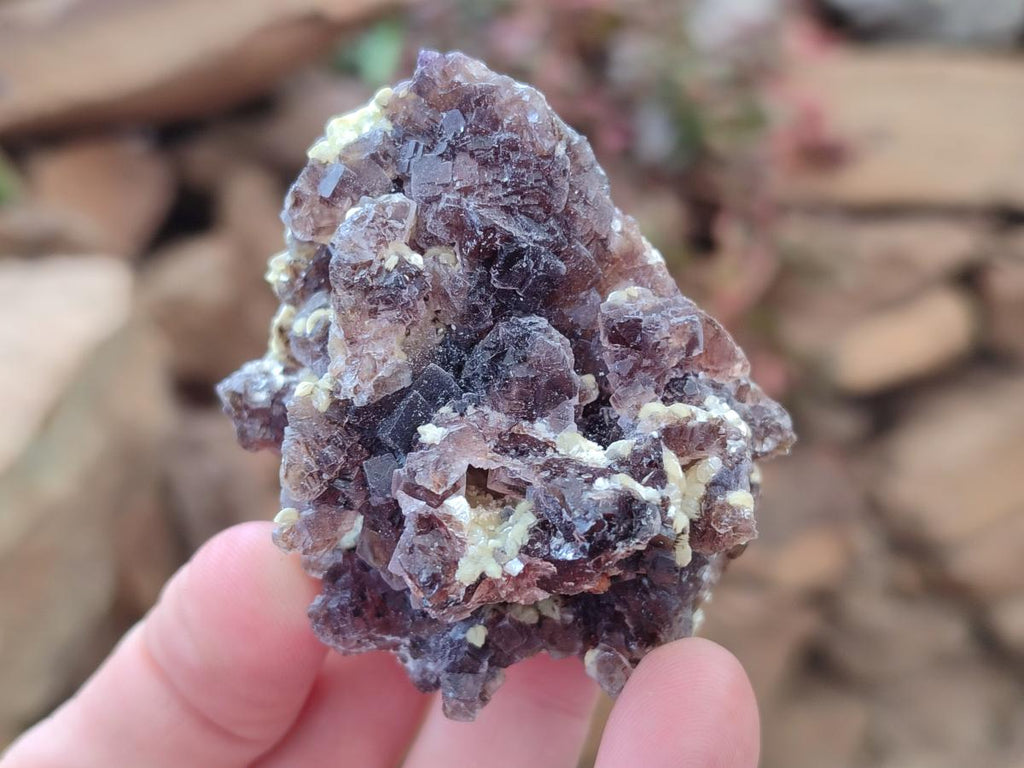 Natural Smokey Fluorite with yellow Muscovite Mica Specimens x From Erongo, Namibia - Toprock Gemstones and Minerals 