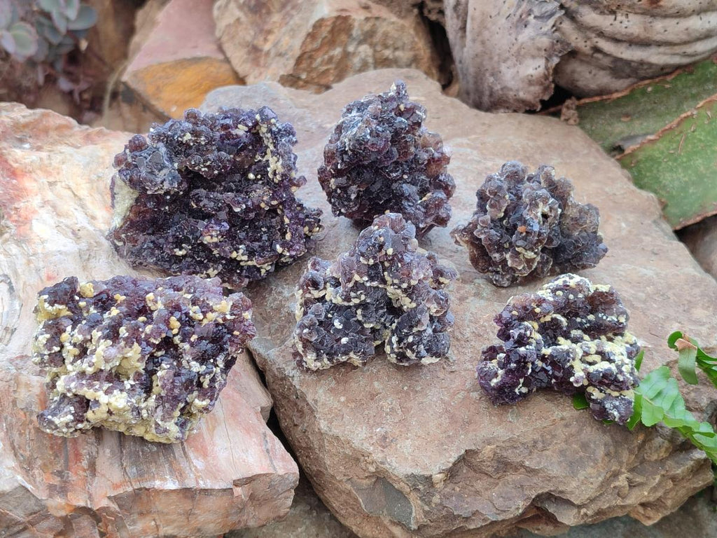 Natural Smokey Fluorite with yellow Muscovite Mica Specimens x From Erongo, Namibia - Toprock Gemstones and Minerals 
