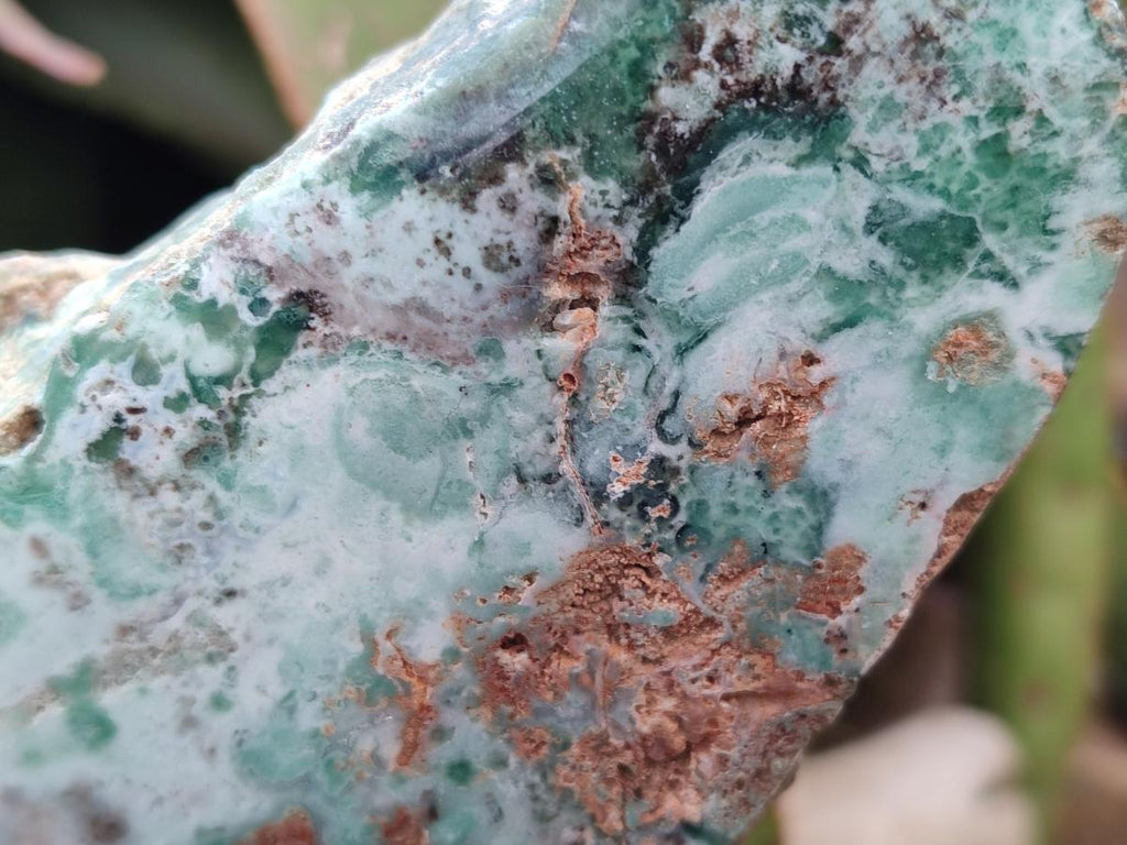 Polished One Side Great Dyke Mtorolite Chrysoprase Slices x 6 From Great Dyke Mountain Range, Zimbabwe - Toprock Gemstones and Minerals 