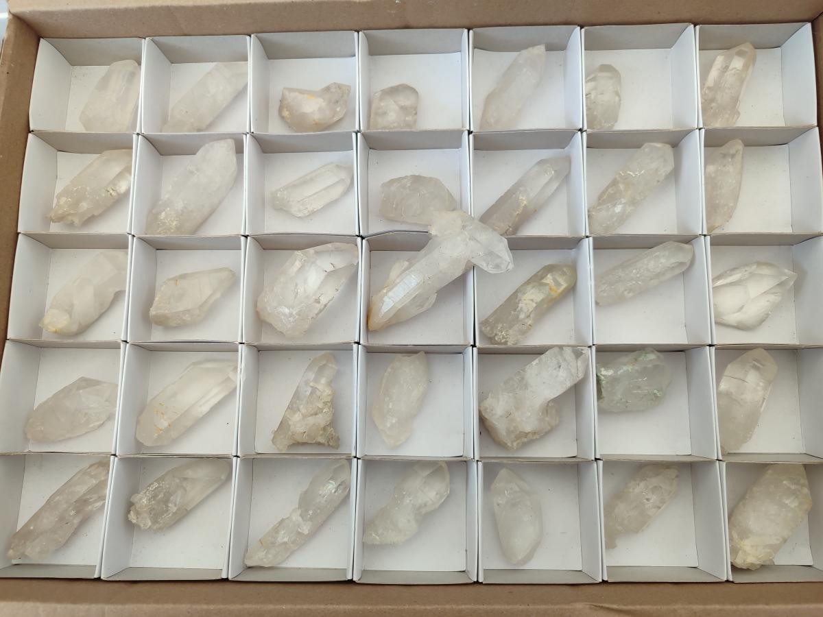 Natural Clear Mpika Quartz Crystals x 35 From Mpika, Zambia - Toprock Gemstones and Minerals 
