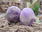 Polished Large Chevron Amethyst Galets x 12 From Madagascar - Toprock Gemstones and Minerals 