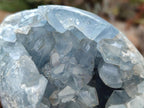 Polished and Natural Blue Celestite Eggs x 2 From Sakoany, Madagascar