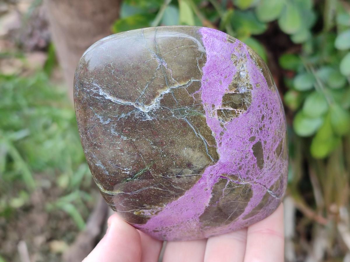 Polished Stichtite Standing Display Pieces x 2 From Barberton, South Africa