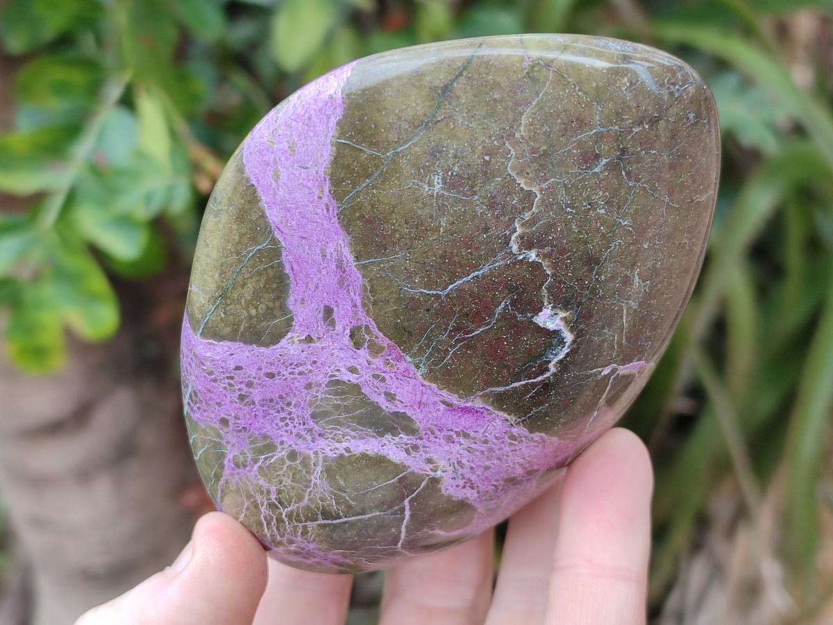 Polished Stichtite Standing Display Pieces x 2 From Barberton, South Africa