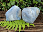Polished Blue Lace Agate Standing Display Pieces x 2 From Nsanje, Malawi