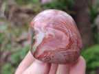 Polished One Side Polychrome Jasper Nodules x 12 From Androka, Madagascar