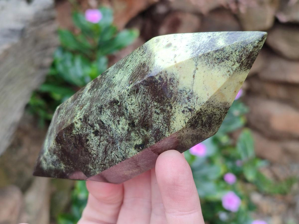 Polished Double Terminated Leopard Stone Crystals x 6 From Zimbabwe