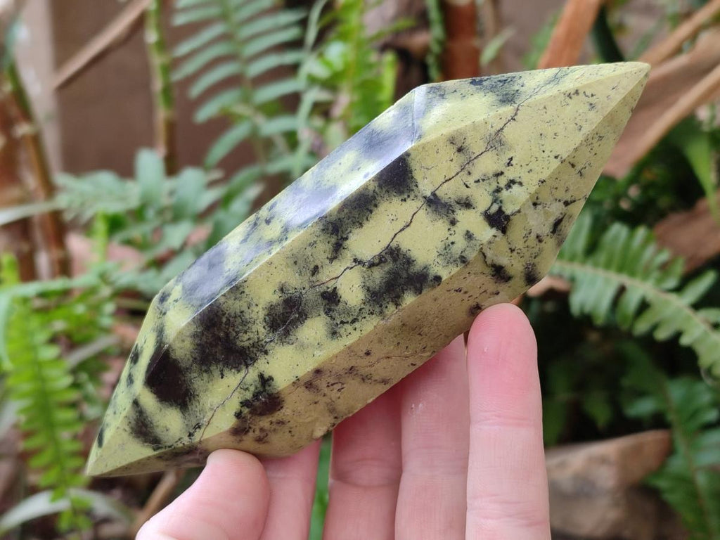 Polished Double Terminated Leopard Stone Crystals x 6 From Zimbabwe