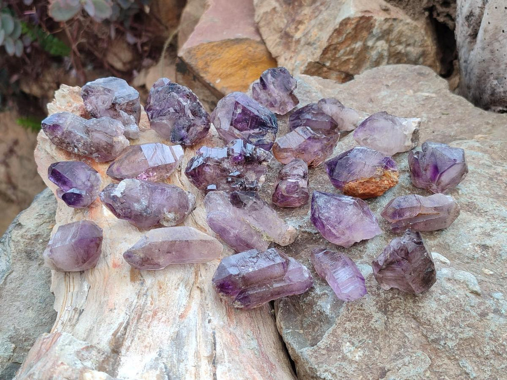 Natural Window Amethyst Crystals x 39 From Chiredzi, Zimbabwe
