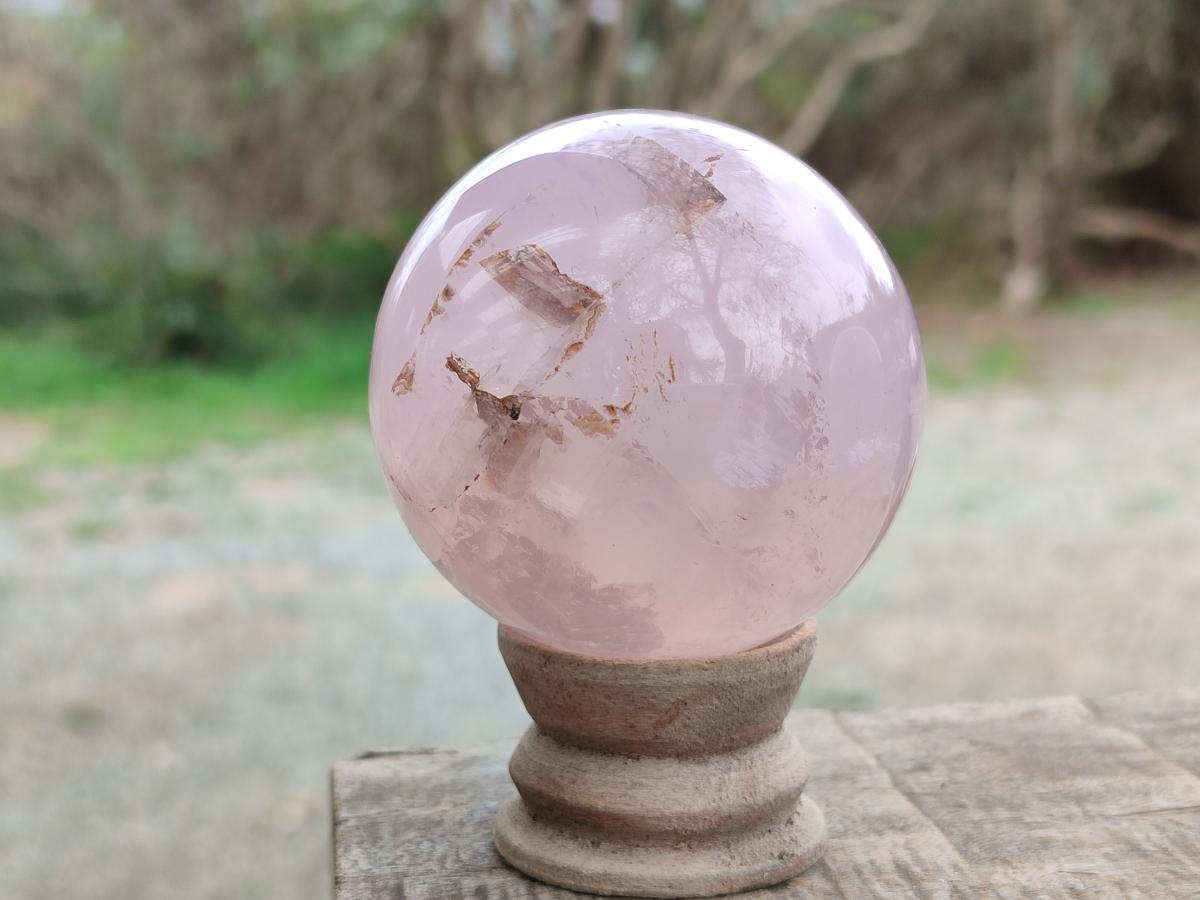 Polished Gemmy Rose Quartz Spheres x 4 From Madagascar