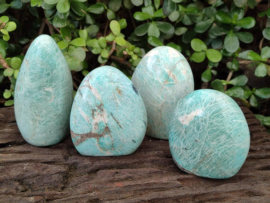 Polished Amazonite Standing Display Pieces x 4 From Madagascar