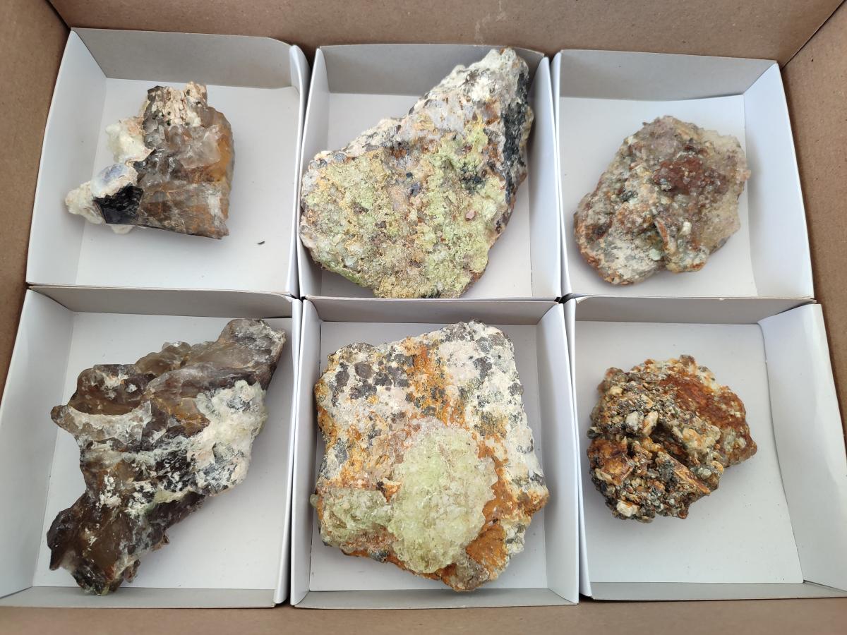 Natural Large Rare Hyalite Opal Specimens x 6 From Namibia